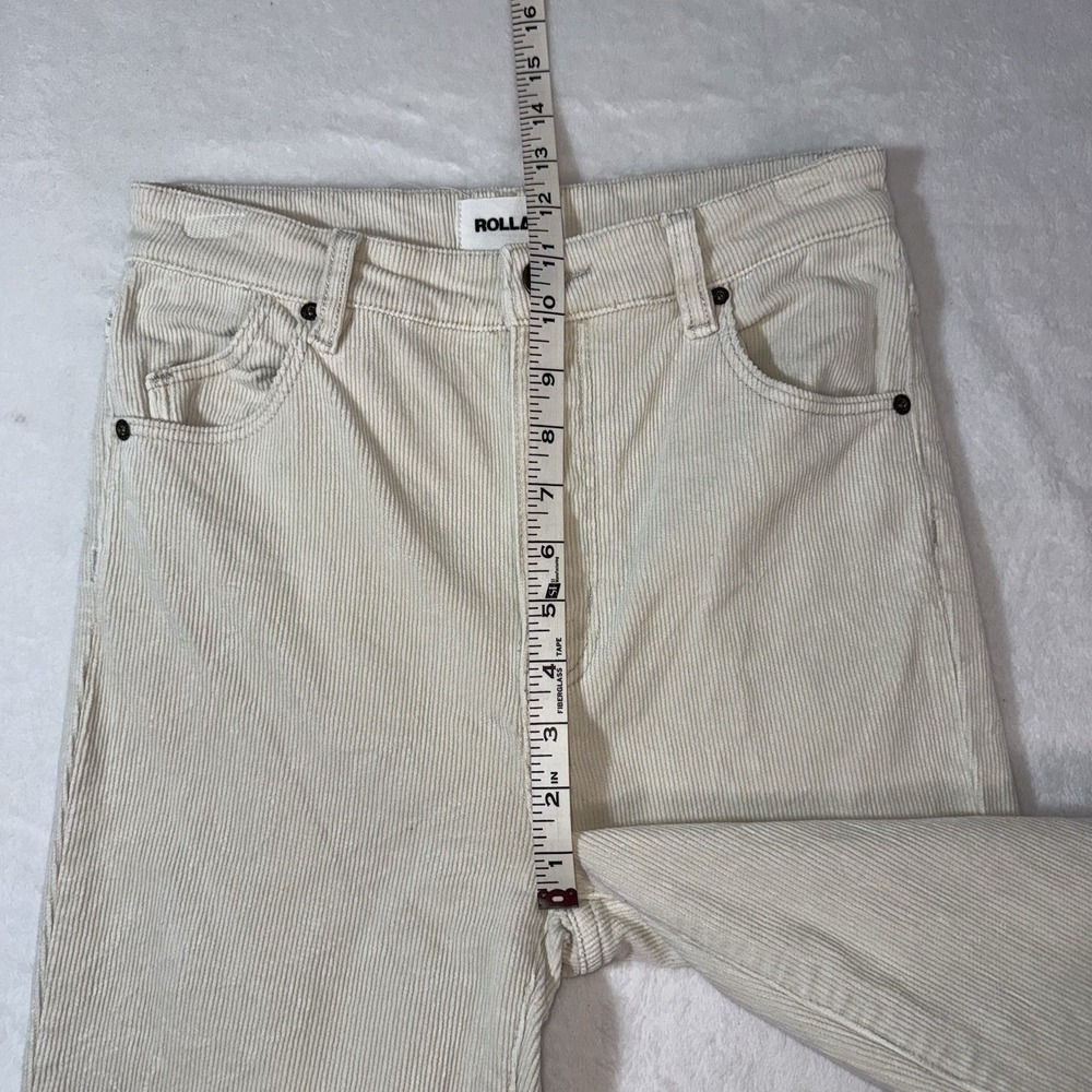 Rolla's East Coast Flare Jean Vanilla Corduroy High-Rise US Sz 28 AU 10 Boho 90s - Picture 11 of 15